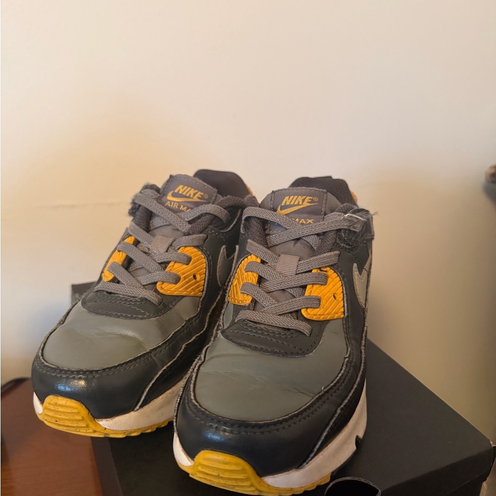 Nike Air Kids Sneakers - Gray and Yellow